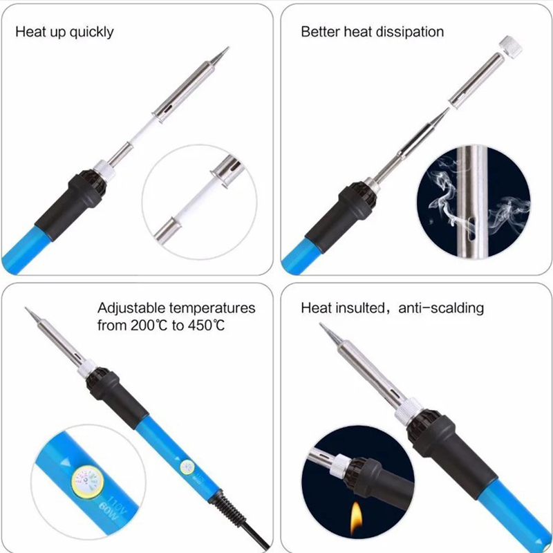 15pcs Kit 220V 60W Soldering I - огляд і ціна Electronics Repair Kit With Soldering Iron