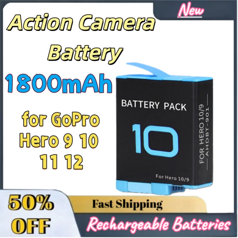 1800mAh Replacement Battery Ch - огляд і ціна Gopro Action Camera Hero 12 Black