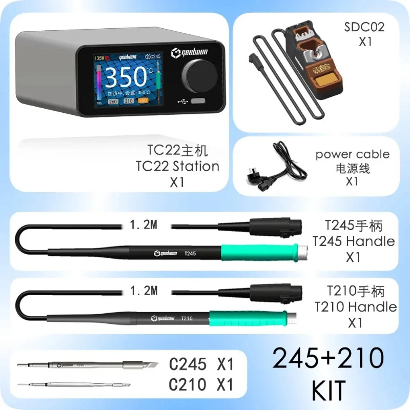 GEEBOON TC22 240W Soldering St - огляд і ціна Electronics Repair Kit With Soldering Iron